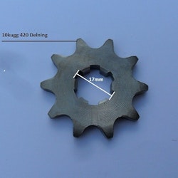 Framdrev 10t 17mm axel 420 Kedja