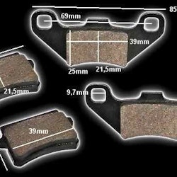 Bromsklossar 85-48 Atv-Fyrhjuling