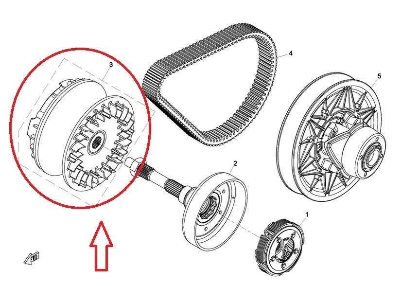 Variator CVT CF Moto 800