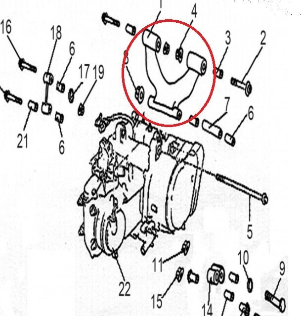 Övre Motorfäste Linhai/Buyang 260-300