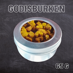 VOVVEG - GODISBURKEN- Sockerfritt, vegetabiliskt, ekologiskt, kalorisnålt och nyttigt hundgodis.