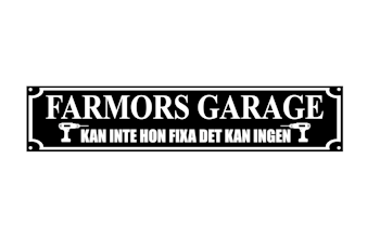 Kopia Skylt "Farmors Garage"