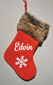 Julstrumpa med namn
