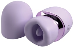 Hello Kiss ProTongue vibrator with a sucking mouth Pleasures the clitoris and other hotspots Lips open and close in 3 modes Tongue with 7 vibrating licking modes Functions can be controlled separately