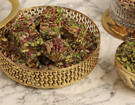 Double 1kg راحة مربعة موجه فستق حلبي