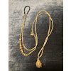 Budda hänge på halsband med blandade guld och koppar pärlor