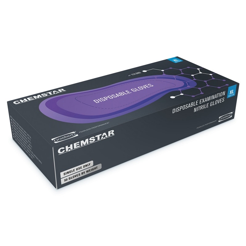 Engangshansker Chemstar Indigo Nitril - Størrelse Small - 114.980