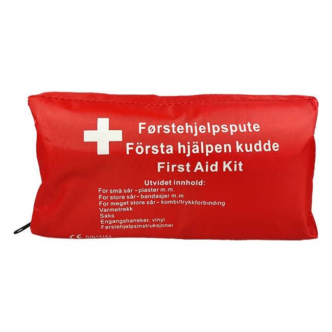 Førstehjelpspute, komplett med innhold CE/DIN standard