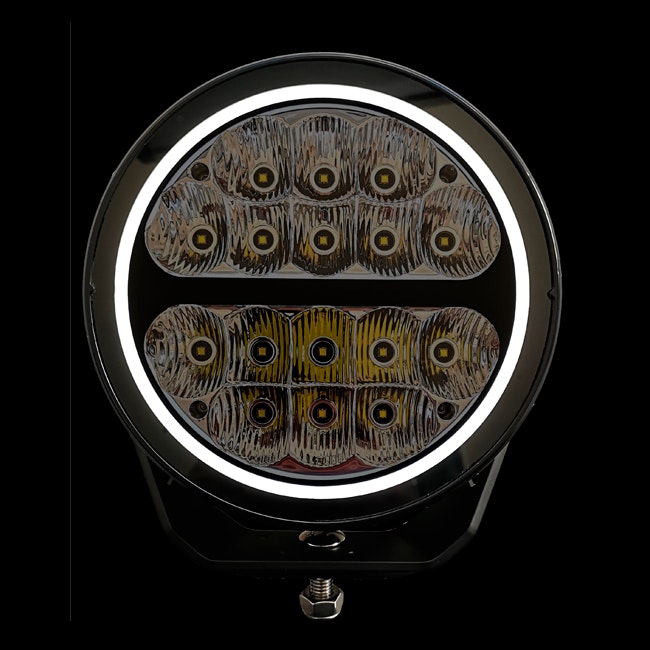 7" Lightstorm rund ekstralys med parklys