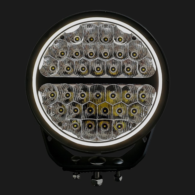 9" Lightstorm rund ekstralys med parklys