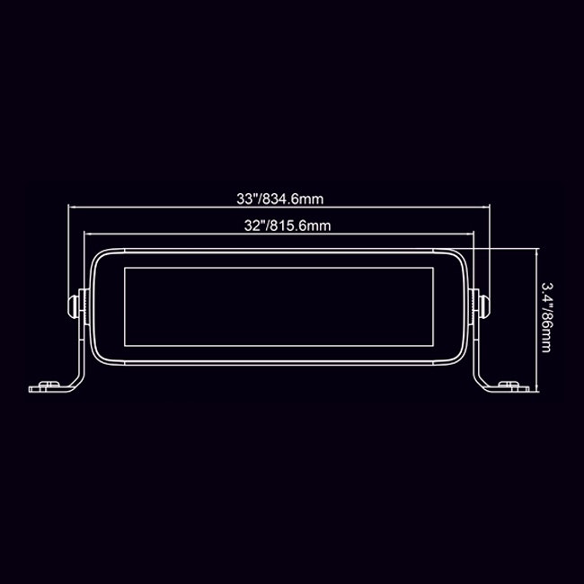 30" XL LED-bar fra Lightstorm. 300 watt