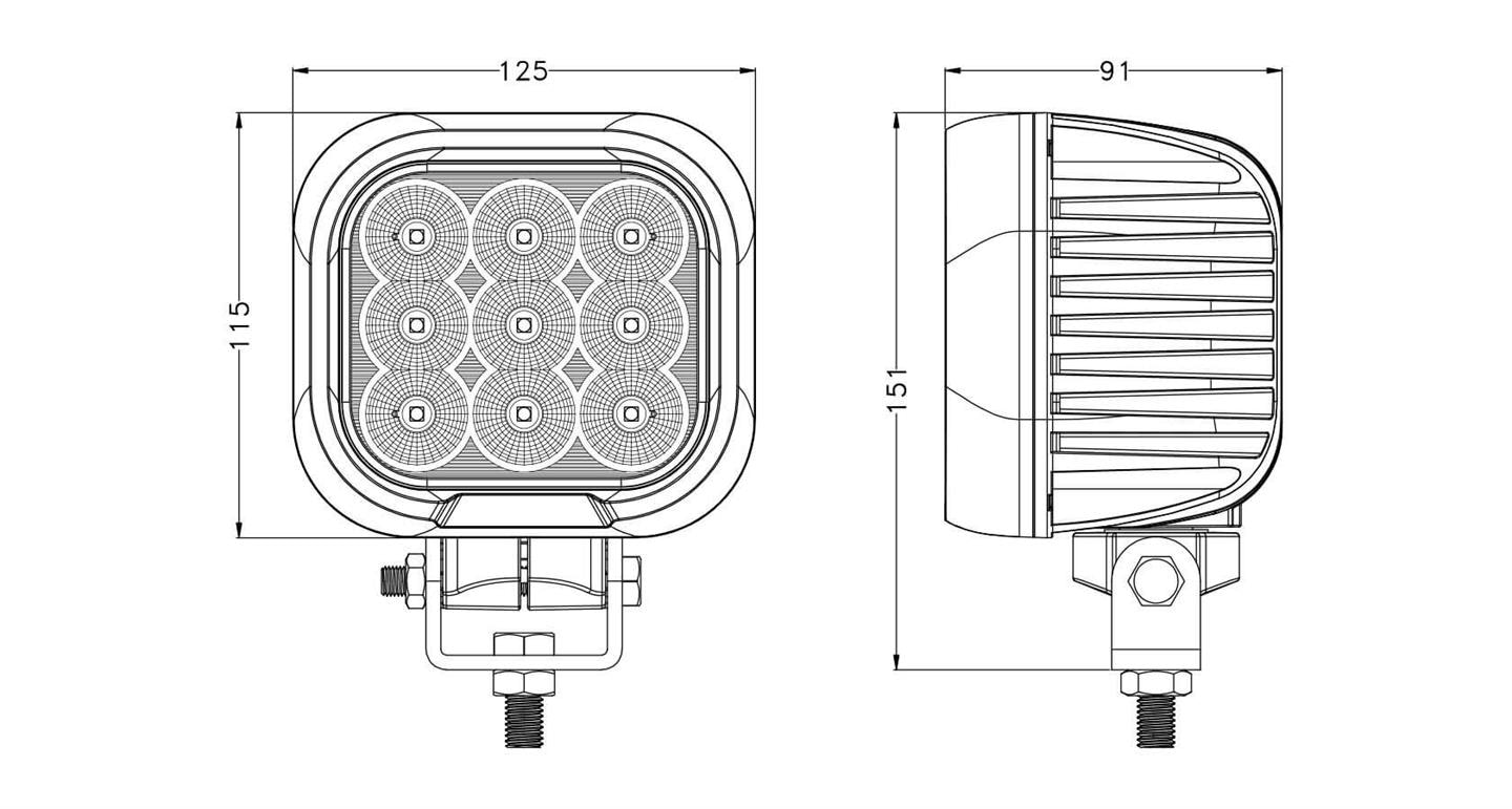 Lumary Rotate 90watt LED arbeidslys