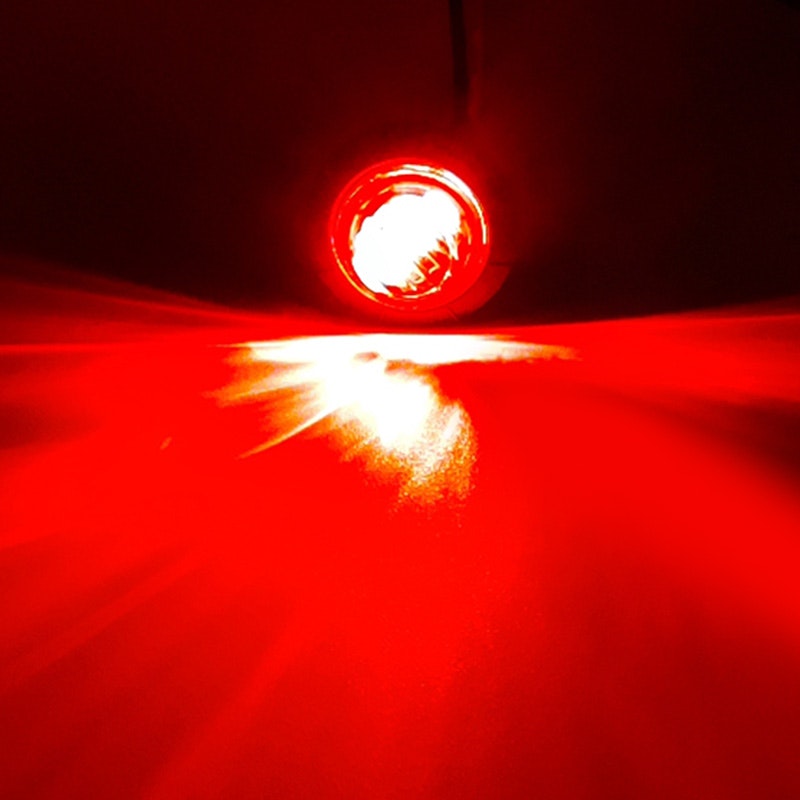 1LED Markeringslys universal runde 10-30volt, HVIT