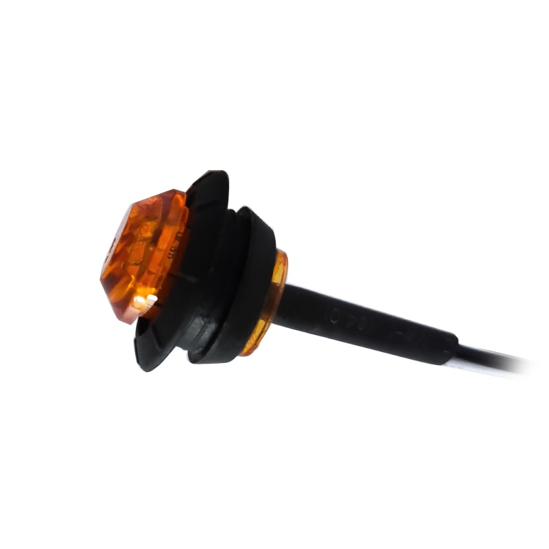 1LED Markeringslys universal runde 10-30volt, HVIT