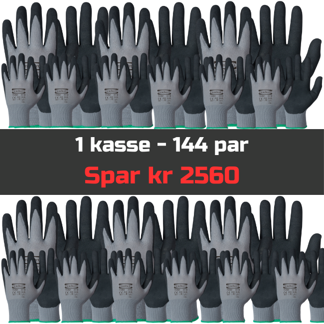 Monteringshansker med gripflate 12par - 114.0822 Bestselger!