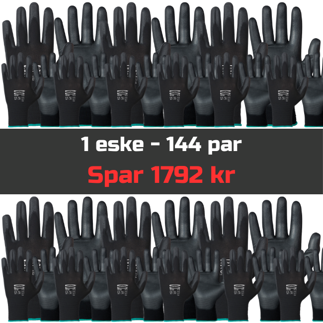 Monteringshansker med Polyuretanbelegg, Tynne - 100.0480