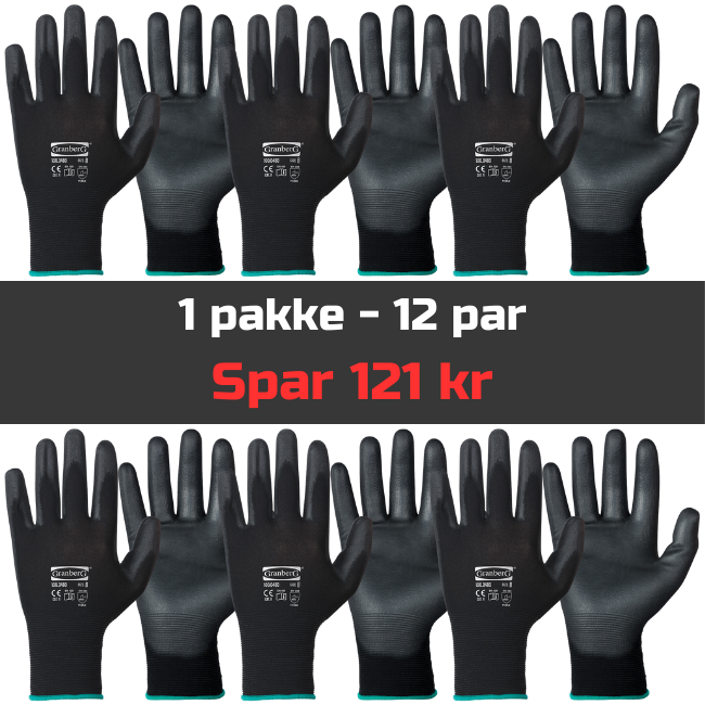 Monteringshansker med Polyuretanbelegg, Tynne - 100.0480
