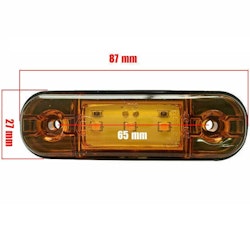 3LED Markeringslys Universal, Klart glass - Flere farger