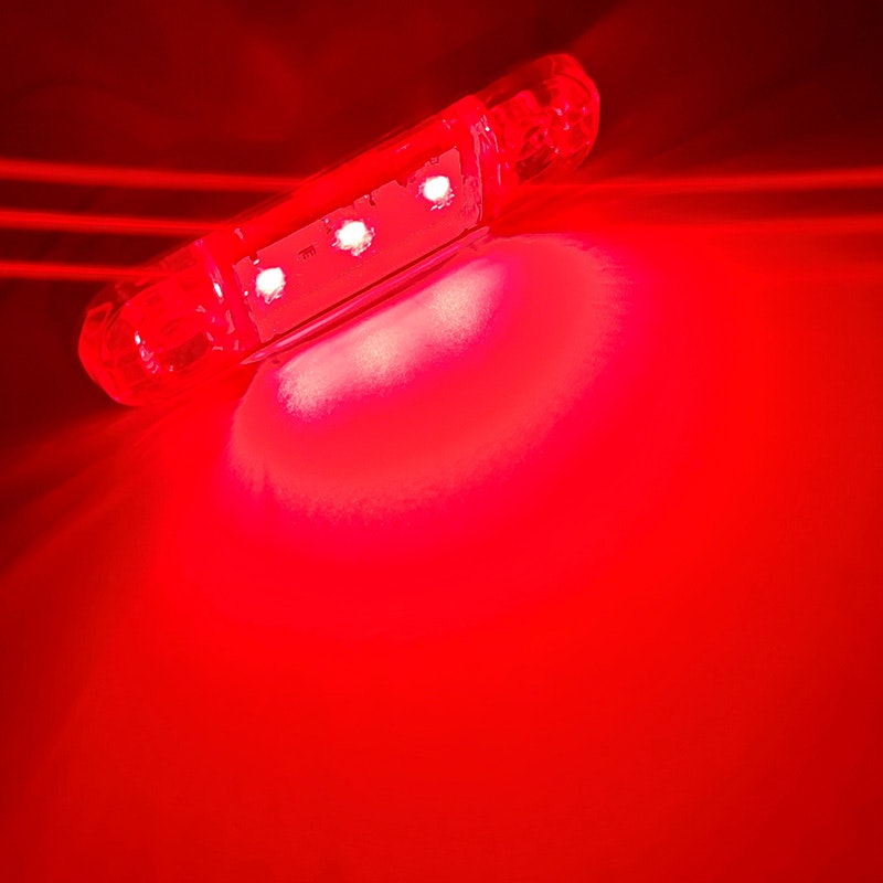 3LED Markeringslys Universal, Klart glass - Flere farger