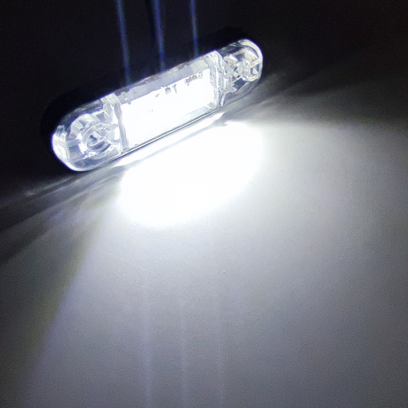 3LED Markeringslys Universal, Klart glass - Flere farger