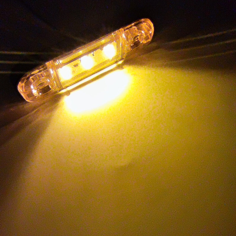 3LED Markeringslys Universal, Klart glass - Flere farger