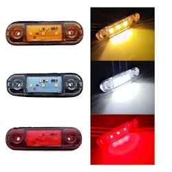 3LED Markeringslys Universal, Klart glass - Flere farger