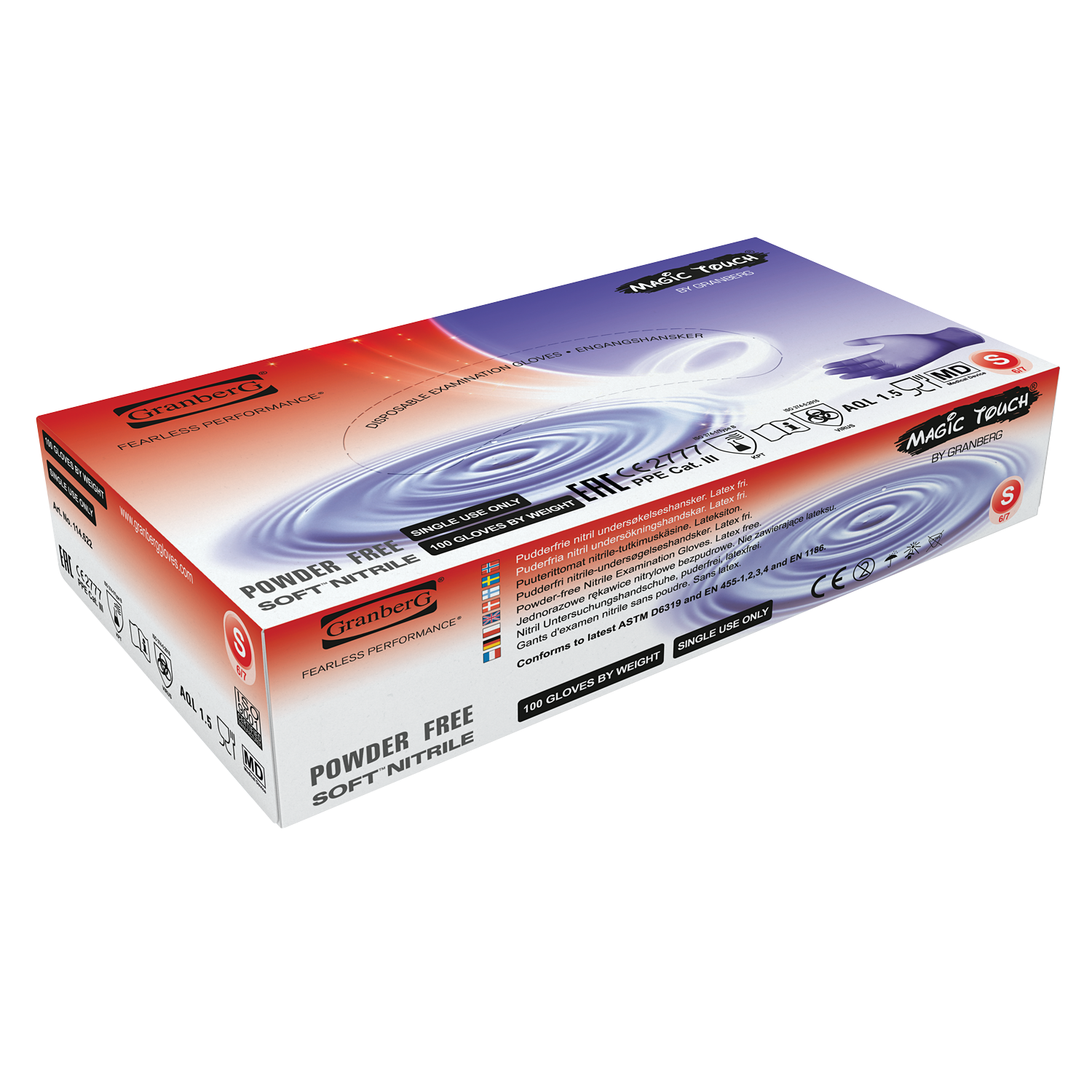 Engangshansker Nitril "Magic Touch" 100stk/pk - 114.622