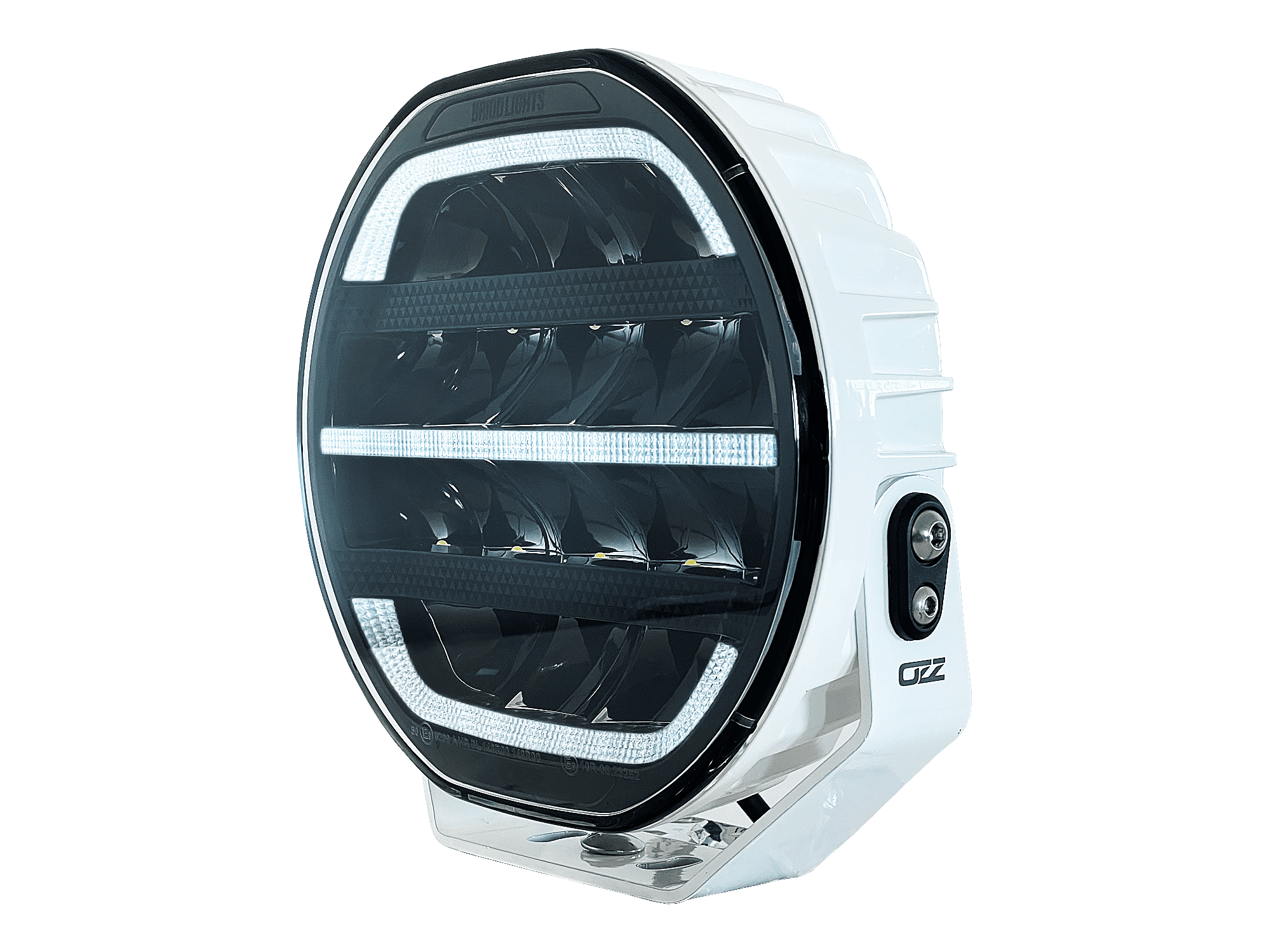 OZZ XR2 9" LED fjernlys Hvit/svart