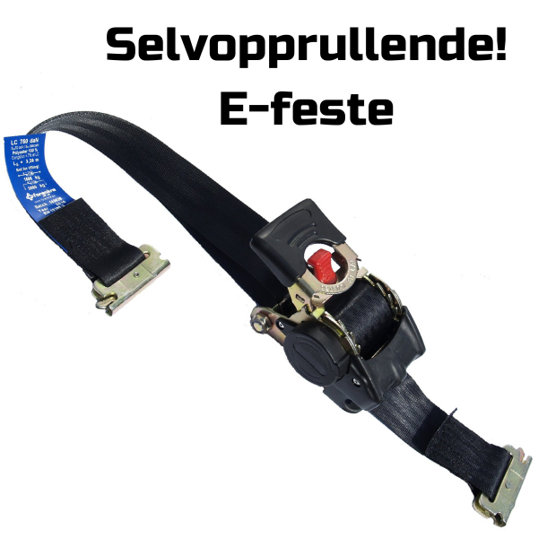 Stropp for veggskinne, Selvopprullende 1500kg