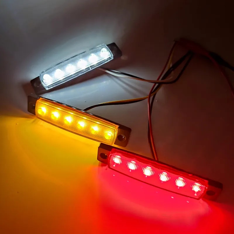 6LED Markeringslys universal, 10-30v - Flere farger