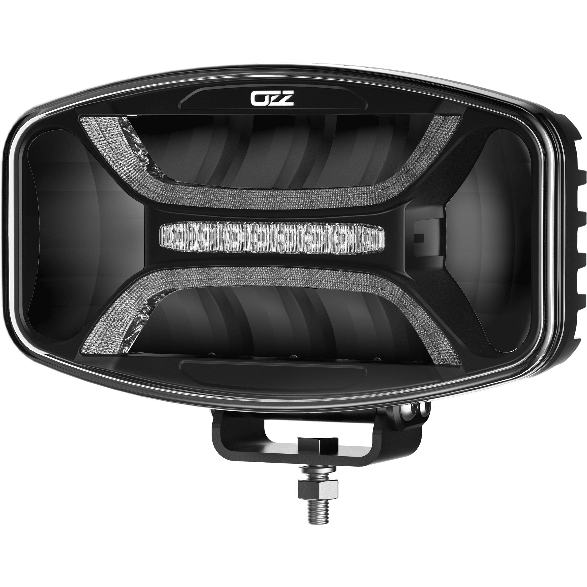 OZZ X01 LED Ovalt ekstralys med varsellys