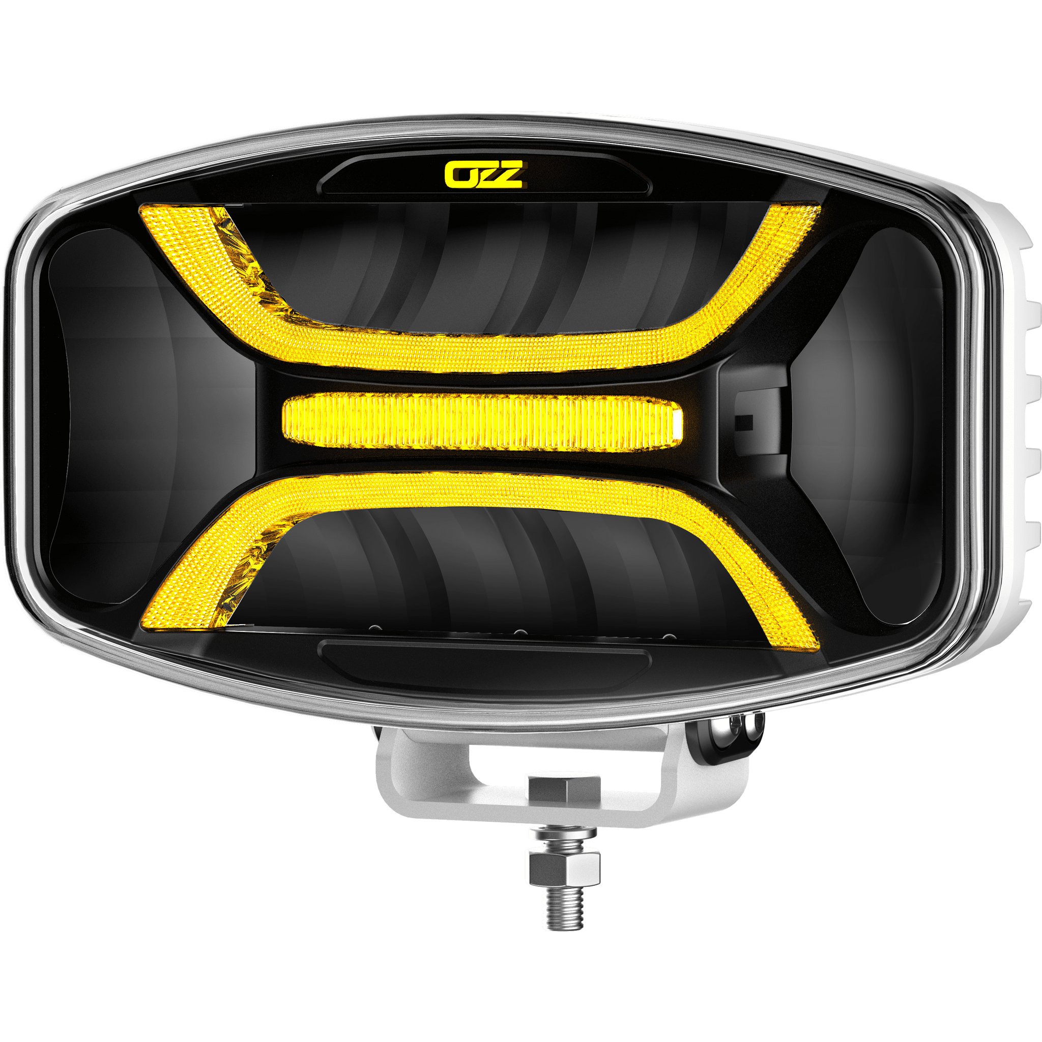 OZZ X01 LED Ovalt ekstralys med varsellys