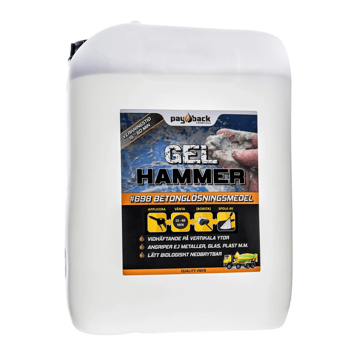 PayBack Gel Hammer, betongfjerner - flere størrelser