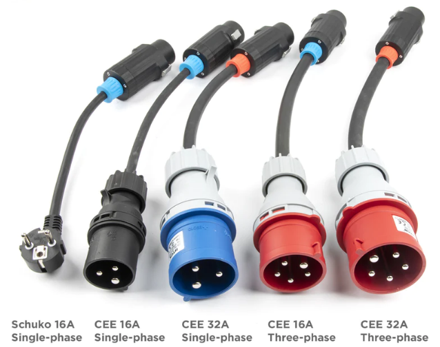 Flexcharge Pro mobil Elbillader - Multikontakt til Type 2 - 16,5 kw