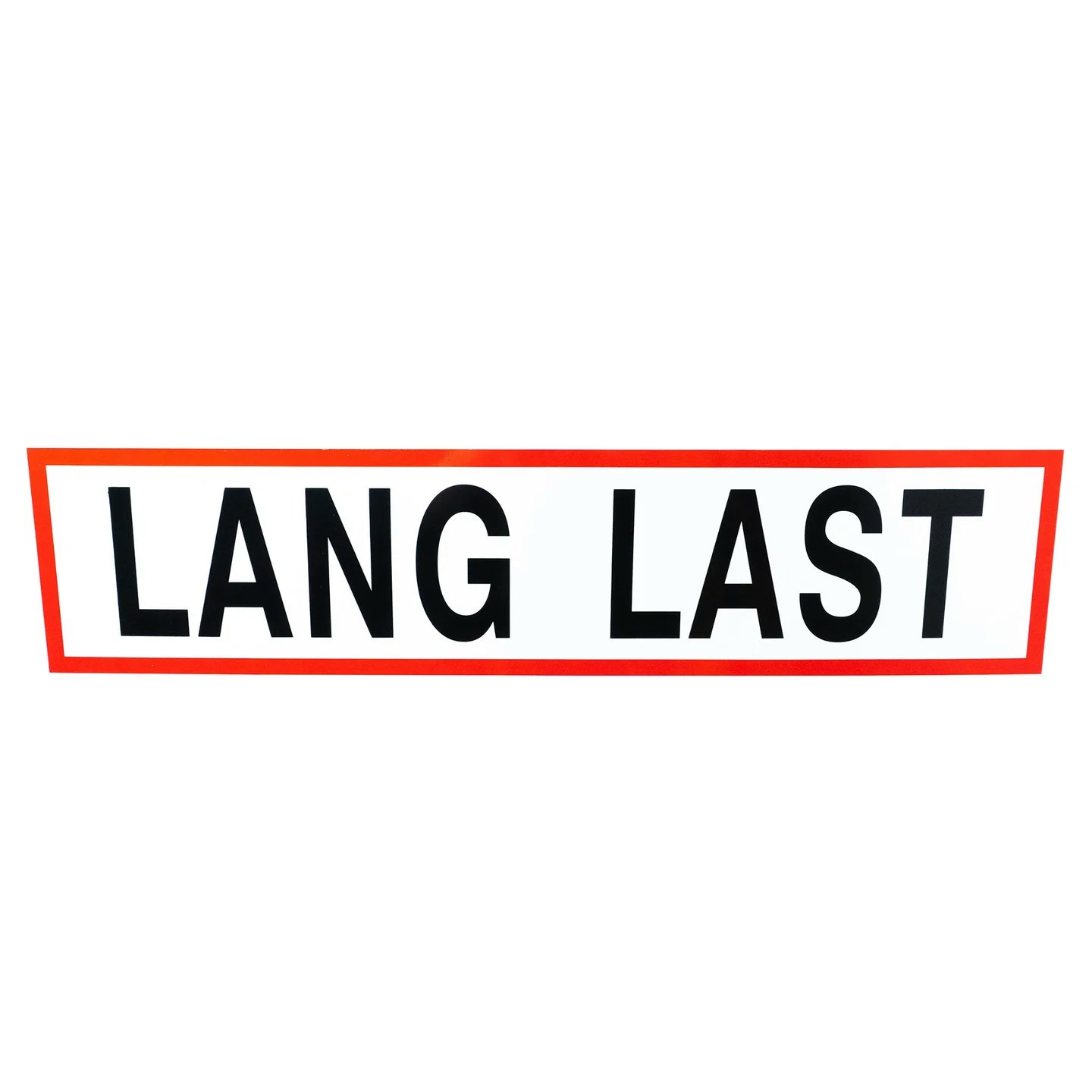 Lang Last skilt på magnetfolie