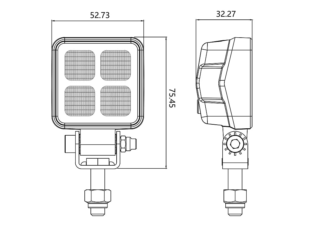 Briod MINI 12w arbeidslys - 52mm - 900LM