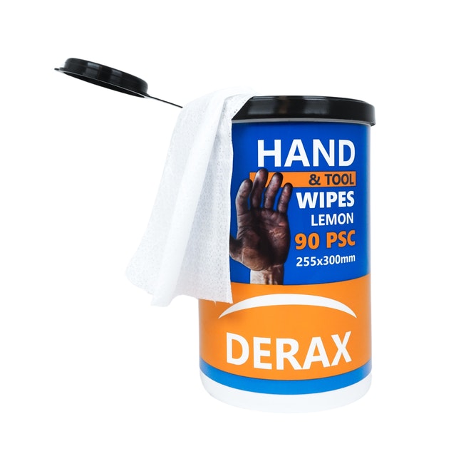 Derax Hand and Tool wipes 90stk