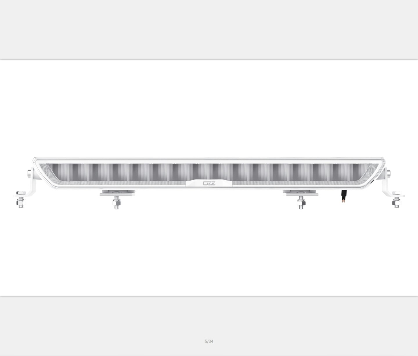 OZZ XB1 ekstralys LEDbars med parklys, Sort/hvit, Flere lengder