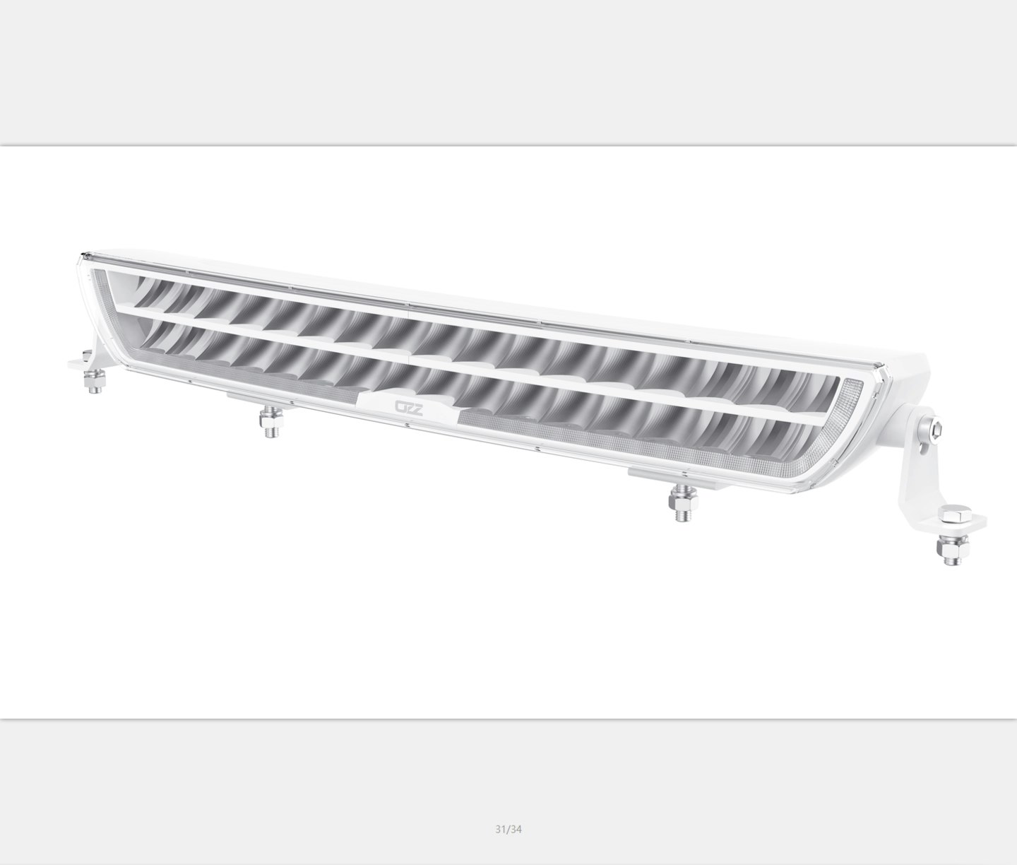 OZZ XB1 ekstralys LEDbars med parklys, Sort/hvit, Flere lengder