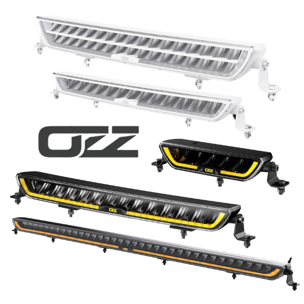 OZZ XB1 ekstralys LEDbars med parklys, Sort/hvit, Flere lengder