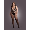 Bodystocking with Accentuated Lines - Plus Size
