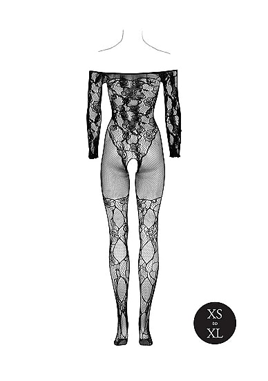 Bodystocking with Off-Shoulder Long Sleeves - One Size