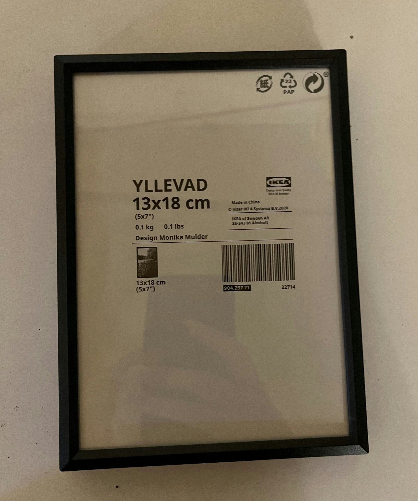 Billedramme i plast 13x18