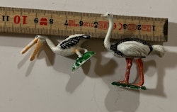Plastfigurer - Pelikan og struds