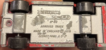 Matchbox no 69 Armored Truck