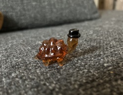 Pyntefigur - skildpadde i glas