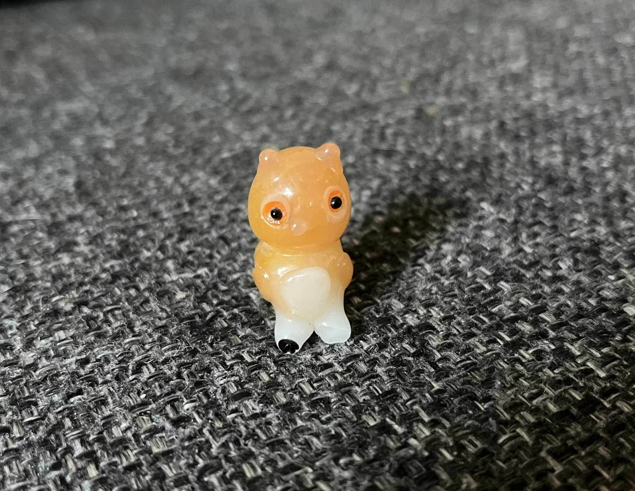 Pyntefigur - ugle i glas - 3 cm
