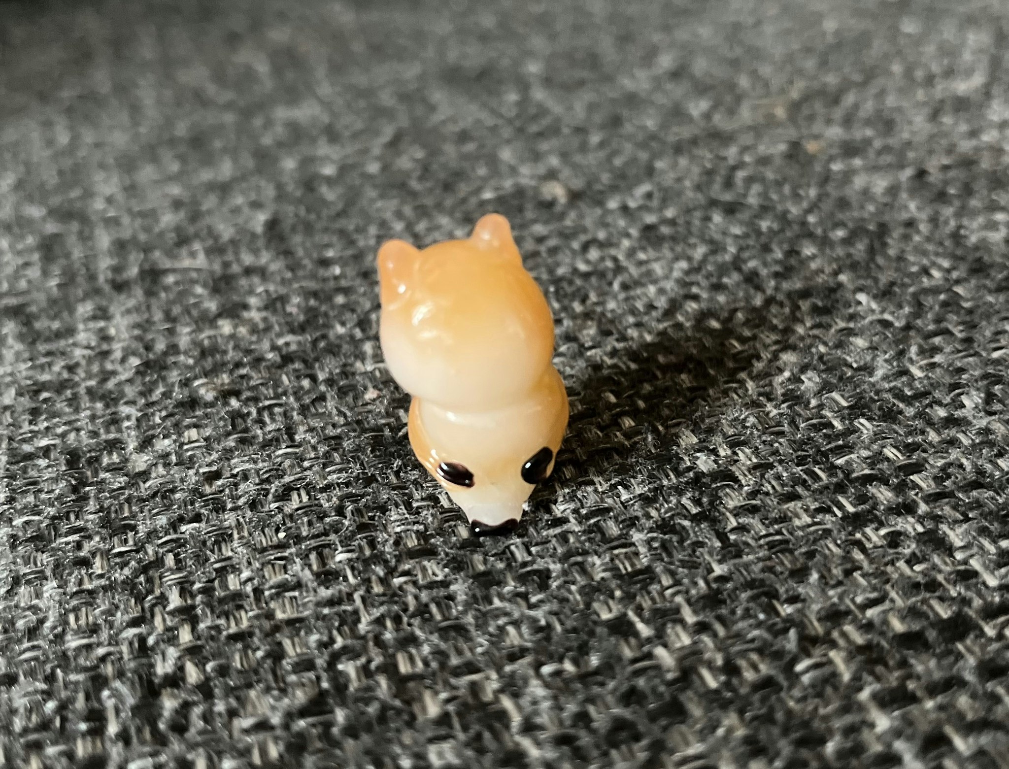 Pyntefigur - ugle i glas - 3 cm