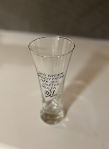 Ølglas med tekst - 18 cm