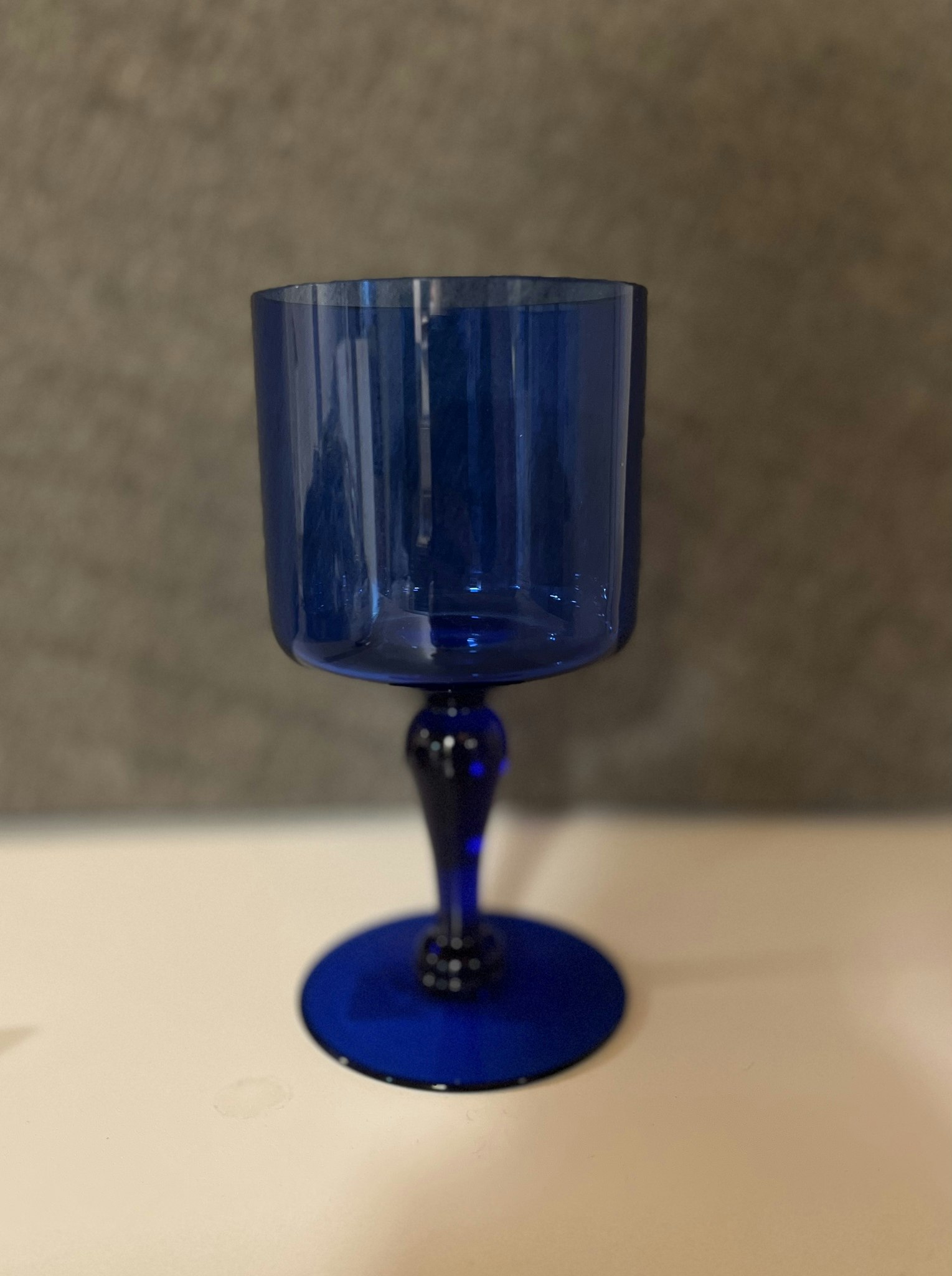 Blåt glas - 17 cm